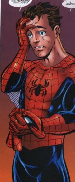 Spiderman crying